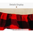 thumbnail image 4 of Bearachild de árbol de Navidad con ribete a cuadros, delantal inferior de diámetro de 120cm, cubierta de Base bordada, decoraciones de Kits de decoración para fiestas Rojo y negro Bearachild HA068021-02, 4 of 6