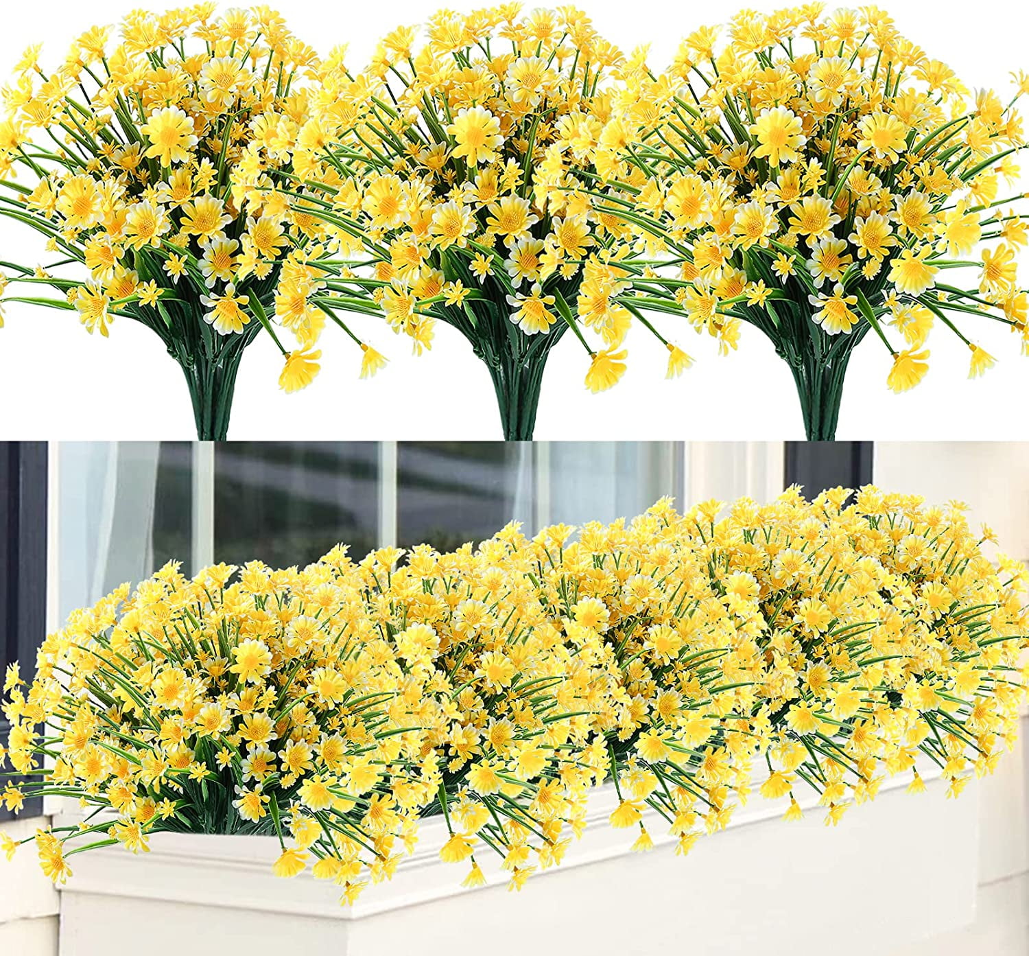 Artificial Daisy Flowers Outdoor Fake Flower Decorations Non-Fade