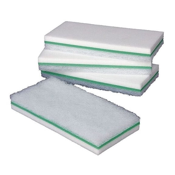 Tough Guy Melamine Utility Scrub Pad,White,9"L,PK6 6DNA9
