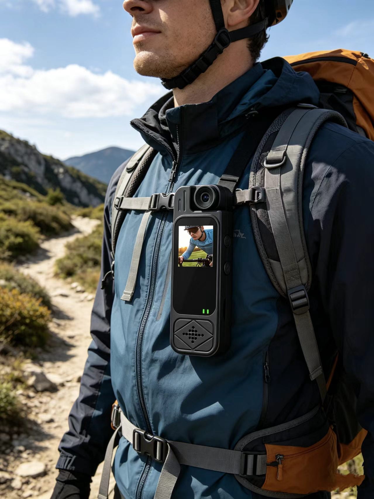 Wearable Body Camera with Screen Y9, Clip On Camcorder HD Infrared Night Vision, Portable Handheld Video Recorder, Outdoor Sports Vlog Camera, Perfect for Patrol Security Teaching Evidence