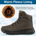 thumbnail image 5 of Ecetana Men's Winter Snow Boots Warm Faux Fur Lined Non Slip Outdoor Shoes for Hiking Walking, 5 of 7
