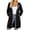 Black, variant on UOCUFY Long Hoodies for Women Zip Up Fleece Jacket Soft Long Sleeve Hooded Oversized Sweatshirt Winter Coat with Pockets Yellow,Size M