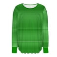 thumbnail image 6 of IROINNID Fashion Women Casual Round Neck Plus Size Long Sleeve Blouse Top Comfortable Soft Stretchy Wrinkle Resistant Everyday Wear Loose Fit Trendy Tuni(Green#2,5XL), 6 of 6