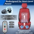 thumbnail image 4 of Paffenery 2026 Heating and Cooling Seat Cover Front Seat, 12V-24V Ventilated Cooling Car Seat Cushion, Cooled Seat Cover for Car SUV Truck Universal Fit, Dark Red, 4 of 20
