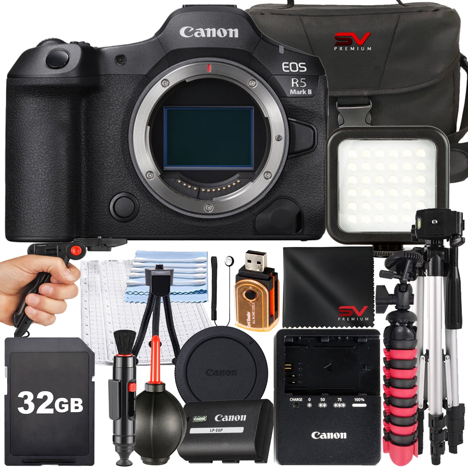 Canon EOS R5 Mark II Mirrorless Camera (Body Only) with 128GB