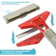 thumbnail image 2 of Raspador Industrial con 10 Cuchillas, Raspador Plancha para Papel Pintado, Raspador de Ventanas, para Pegamento, Azulejos de Ventana, Coche, Espejo, Limpieza, Rojo, 2 of 5