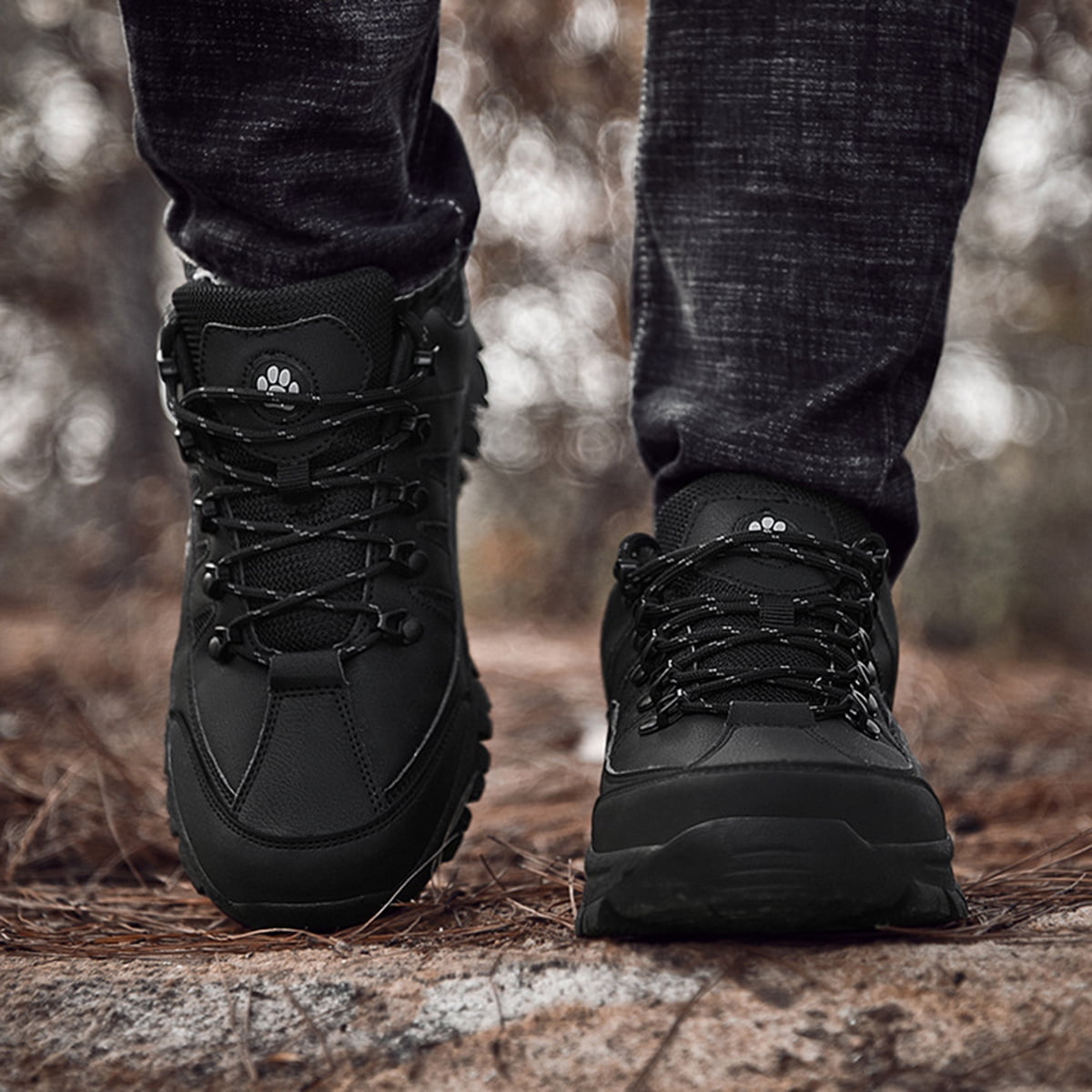 AUXDIQ Hiking Shoes Mens Waterproof Mountain Trekking Shoes Men Breathable Walking Shoes Outdoor Sports Running Camping Climbing