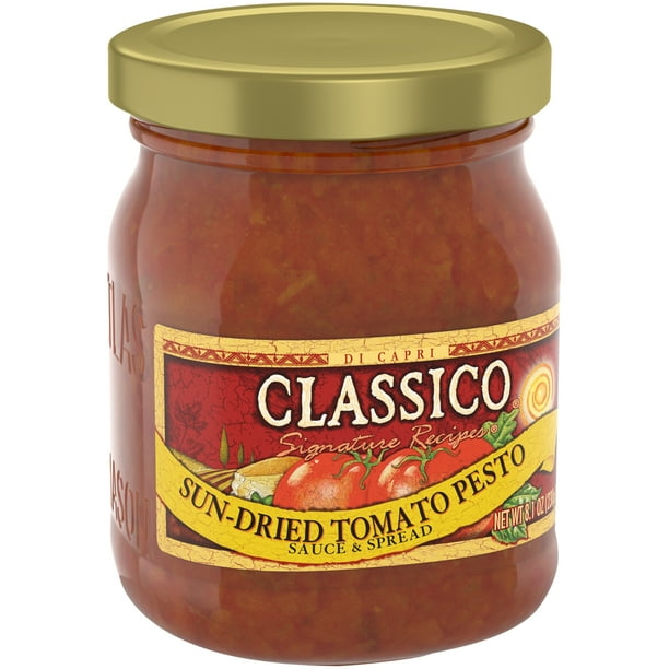 Classico SunDried Tomato Pesto Sauce and Spread, 8.1 oz Jar Walmart