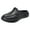 Black, variant on Men's Soft Leather Mules Open Back Closed Toe Classic Sandal Casual Arch Support Walking Shoe