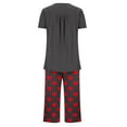 thumbnail image 5 of yievot Womens Capri Pajama Sets Short Sleeve Top and Capri Pant Set Soft Sleepwear Printed 2 Piece Lounge Sets, 5 of 7