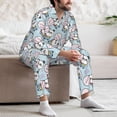 thumbnail image 7 of Naloa Cute Panda Bear Men’s Pajamas Set - Long Sleeve Button Down Sleep Shirt and Pajama Bottoms Sleepwear Set-, 7 of 7