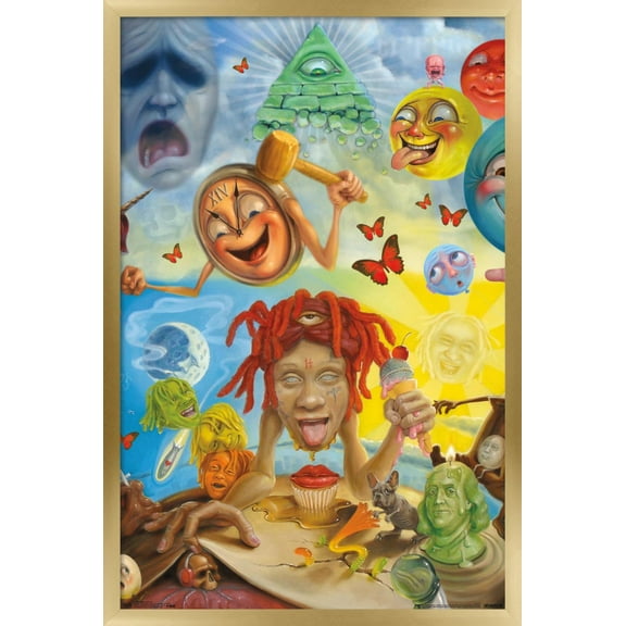 Trippie Redd - Art Wall Poster, 14.725" x 22.375", Framed