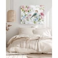 thumbnail image 3 of Peach Blossom Wall Art for Living Room,Canvas Picture Wall Decor for Bathroom Bedroom,Nature Pink Blue Flower Spring Birds Painting Artwork for Office Kitchen Hallway Dining Room Home Decor 16"x20", 3 of 8