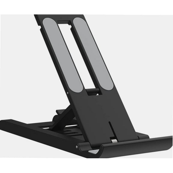 Cell Phone Stand, Desk Phone Holder with Anti-Slip Base, Compatible with for iPhone 13/12/11/Xs/Xr/X Series, iPad, Samsung, Google and Other 4-12 inch Smartphones - Black
