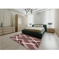 thumbnail image 5 of Ahgly Company Machine Washable Indoor Round Transitional Deep Rose Pink Area Rugs, 4' Round, 5 of 7