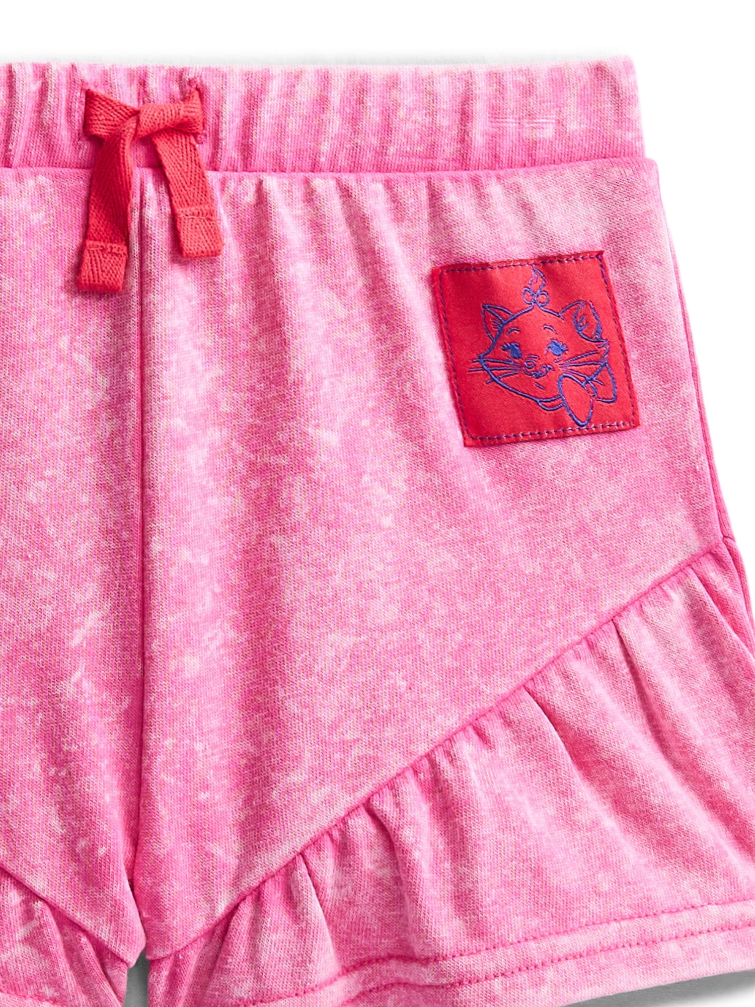 Marie Toddler Girls' Short Sleeve Graphic Tee and Matching Ruffle Shorts Set, 2-Piece, Sizes 12M-5T