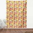 thumbnail image 4 of Ambesonne Retro Fabric by the Yard Upholstery, Stripes and Circles, 2 Yards, Multicolor, 4 of 5