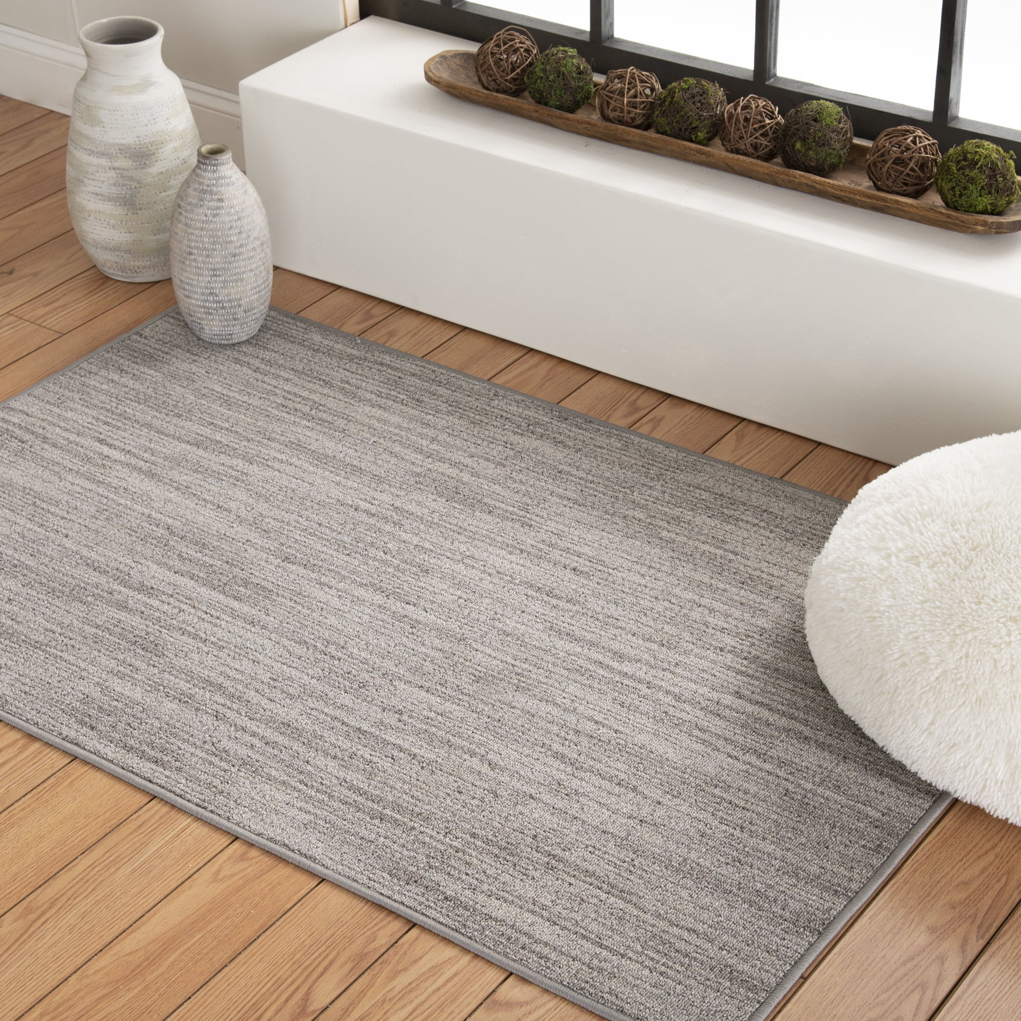 Mainstays Space Dyed Gray 40"x60" Indoor Area Rug