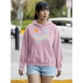 thumbnail image 2 of Paradise Groovy Wave Banner Hoodie Women -Image by Shutterstock, Female 3X-Large, 2 of 4