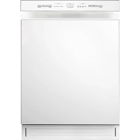 Midea MDF24P1BWW 52 dBA White Front Control Hybrid Tub Dishwasher