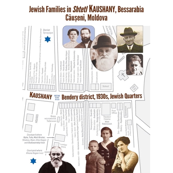 Jewish Families in Shtetl Kaushany, Bessarabia, (Hardcover)