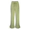 thumbnail image 4 of Seductiva Women's Wide Leg Pants Women's Fashion Solid Color Casual Pants High Waist Loose Wide Leg Pants Beach Pants Loose Fit, 4 of 4