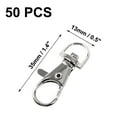 thumbnail image 2 of 50Pcs Lobster Trigger Swivel Clasp Hooks Clip Buckle Key Ring Keychain, 2 of 7