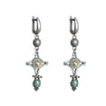 thumbnail image 3 of Pendientes colgantes de plata antigua para mujer y niña, de metal, estilo bohemio, estilo vintage, A38, 3 of 5