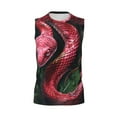 thumbnail image 6 of Picia Red Viper Jungle Intensity mens Cotton Tank Undershirts , Moisture-wicking Ribbed Tanks, Lightweight Cotton Tank Undershirts-Large, 6 of 8