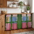 Abstract Green Pink Blue Cabinet Curtains for Kitchen 28