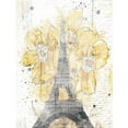 thumbnail image 3 of OnRei 19x24 Black Modern Framed Museum Art Print Titled - Eiffel Bloom Yellow, 3 of 5