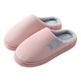 thumbnail image 1 of Qarigey Zapatilla de algodón para mujer y hombre, zapatos coloridos para amantes de interiores, accesorios de ropa de fondo grueso, artículos Calzado Rosado 36-37, 1 of 6