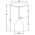 thumbnail image 6 of Pemberly Row Contemporary Round Marble Top Side Table in Black and Brown, 6 of 6