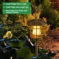 thumbnail image 3 of 8 Pcs Solar Pathway Lights Outdoor Solar Garden Yard Lights Waterproof Auto-on/off Solar Landscape Lights for Lawn Patio Yard Garden Pathway Driveway Warm White, 3 of 9