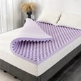 thumbnail image 2 of Lavender Infused Memory Foam Mattress Topper, 2/3/4inch, Cooling, Soft Support, Ventilated, Bed in a Box, 2 of 7