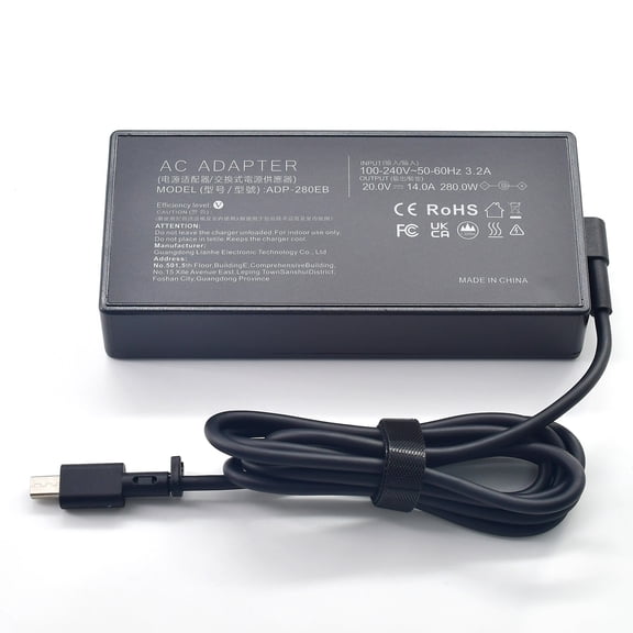 280W 20V 14A Laptop Charger for ASUS TUF Gaming F16 FX608JMR FX608JM Rectangle Tip Adapter