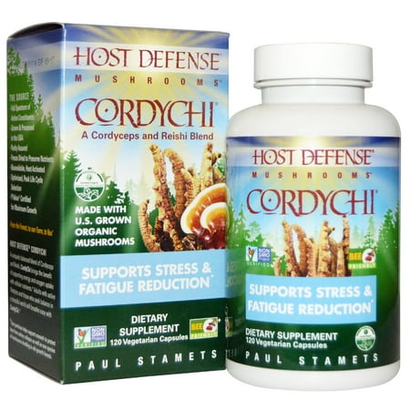 Fungi Perfecti  Cordychii  Supports Stress   Fatigue Reduction  120 Veggie (Best Foods For Stress Reduction)
