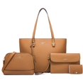 thumbnail image 3 of para mujer Bolsos de hombro grandes con asa superior Bolsos tipo cartera Monedero Bolso cruzado conjunto 4 piezas, 3 of 4