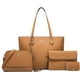 thumbnail image 3 of para mujer Bolsos de hombro grandes con asa superior Bolsos tipo cartera Monedero Bolso cruzado conjunto 4 piezas, 3 of 4