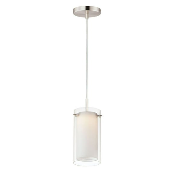 12289CLSWSN Maxim Lighting Duo - 10.75 Inch 9W 1 LED Mini Pendant-Satin Nickel Finish    -Traditional Installation