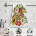 thumbnail image 5 of Watercolor Pumpkin Sunflower Hand Towels for Bathroom, Fall Harvest Basket Kitchen Towel 2 PCS Ultra Soft and Highly Absorbent Decorative Fingertip Face Bath Towels for Spa & Hotel, 28.3"x 14.4", 5 of 5