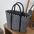 thumbnail image 4 of Bolso de mano de gran capacidad, moderno bolso de vacaciones para mujer, nuevo bolso de plástico portátil tejido a mano, bolso de playa de verano, 4 of 5