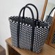 thumbnail image 4 of Bolso de mano de gran capacidad, moderno bolso de vacaciones para mujer, nuevo bolso de plástico portátil tejido a mano, bolso de playa de verano, 4 of 5