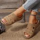 thumbnail image 5 of Sandalias de Cuña de las Mujeres Casuales Perforadas una Correa Mulas, Zapatillas Abiertas Del Dedo Del Pie de las Mujeres Verano Transpirable, 5 of 9