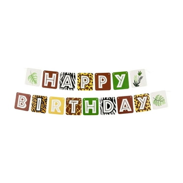 Safari Happy Birthday Banner, 4.25', by Way To Celebrate