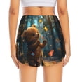 thumbnail image 2 of Lsque Cute Butterfly Bear Printed Women's Running Shorts with Liner Pockets,Elastic Quick Dry Workout Athletic Gym Yoga Shorts,Womens High Waist Shorts-XX-Large, 2 of 9