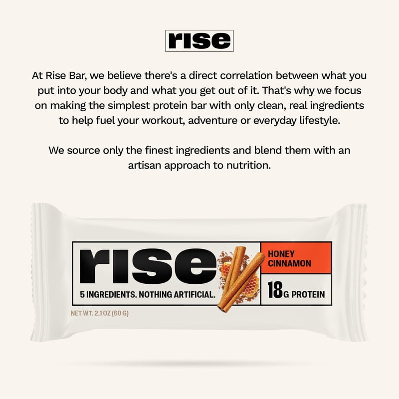 Rise Protein Bar, Snickerdoodle, 20g Protein, 12 Ct