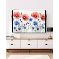 thumbnail image 5 of Blue Poppy Flowers Outdoor TV Cover 48 to 50 Inch Weatherproof, Red Patriotic Floral Watercolor 600D Oxford TV Covers with Waterproof Zipper, Outside Flat TV Screen Protector Size 48"W x 30"H x 4.5"D, 5 of 7