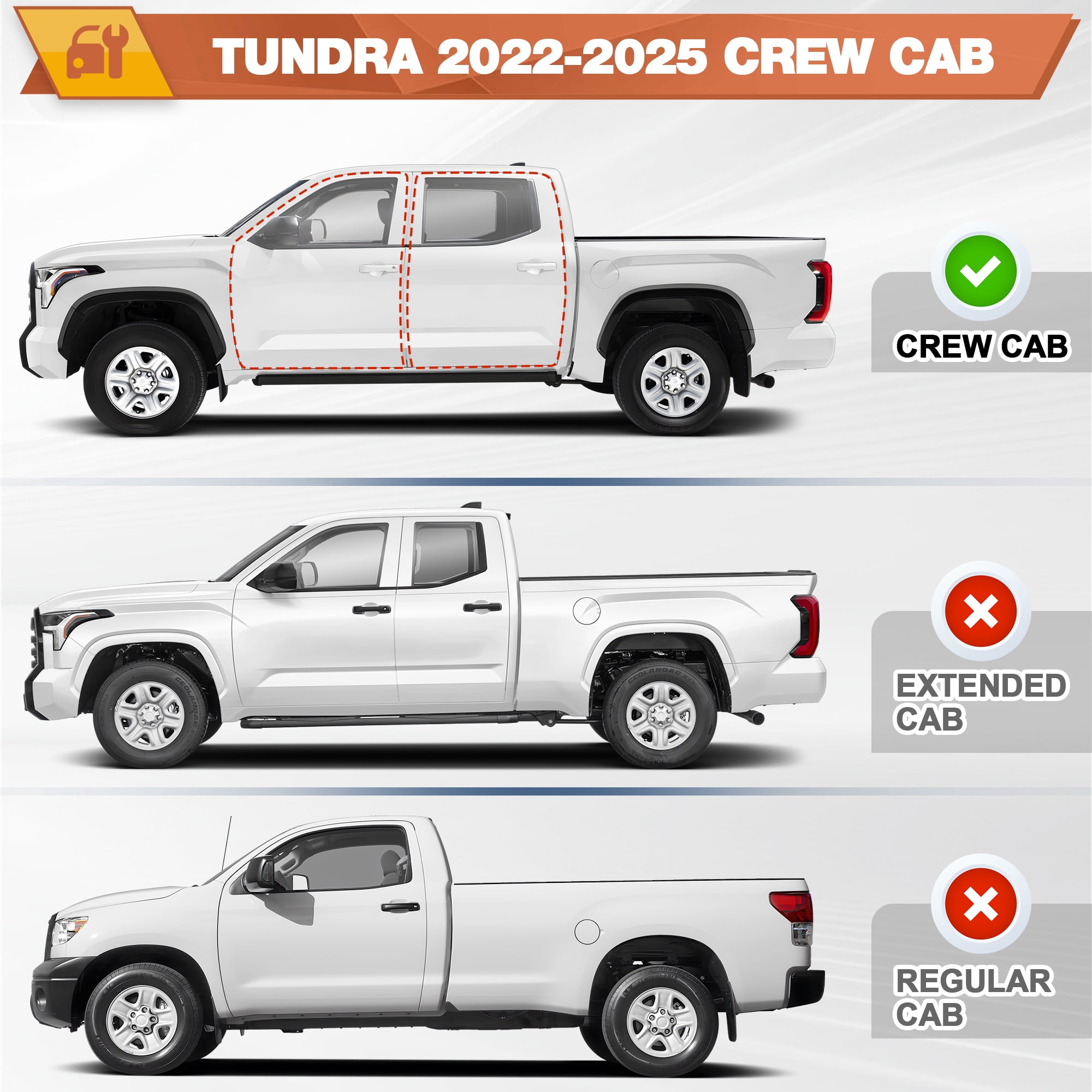 POFENZE Running Boards for 2022 2023 2024 2025 Toyota Tundra Heavy-Duty Side Steps for Tundra Crew Max with 4 Full-Size Doors
