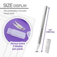 thumbnail image 2 of BAZIC Precision Knife Craft Cutter, 2 Blades Safety Cap, #11 Fine Point Blade, 24-Pack, 2 of 7